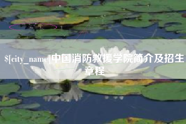 抚顺中国消防救援学院简介及招生章程