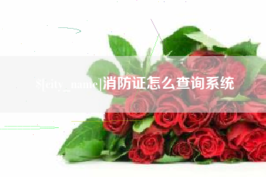 抚顺消防证怎么查询系统