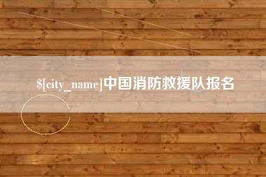 抚顺中国消防救援队报名