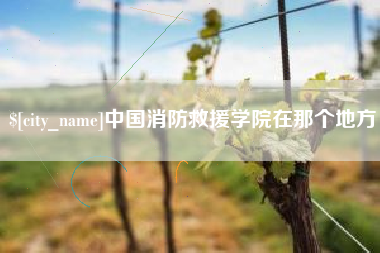 抚顺中国消防救援学院在那个地方