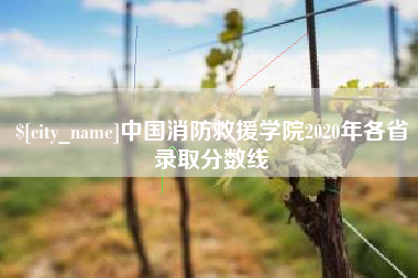 抚顺中国消防救援学院2020年各省录取分数线