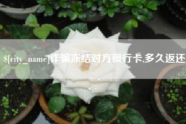 抚顺诈骗冻结对方银行卡,多久返还