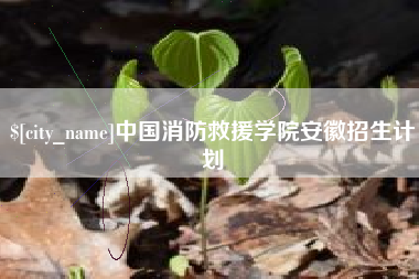 抚顺中国消防救援学院安徽招生计划