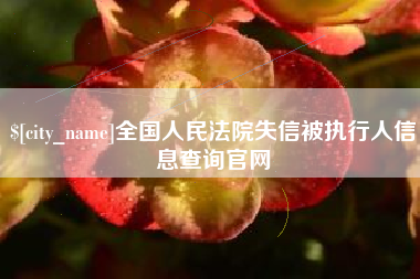 抚顺全国人民法院失信被执行人信息查询官网