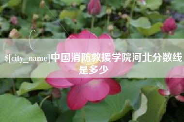 抚顺中国消防救援学院河北分数线是多少