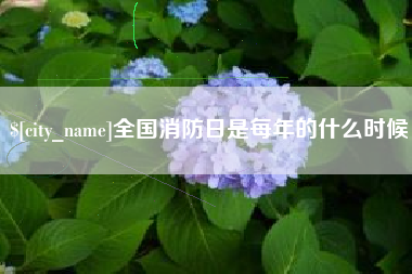 抚顺全国消防日是每年的什么时候
