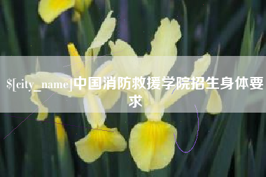 抚顺中国消防救援学院招生身体要求