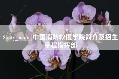 抚顺中国消防救援学院简介及招生章程指挥部