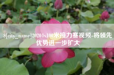 抚顺20204x100米接力赛视频-将领先优势进一步扩大