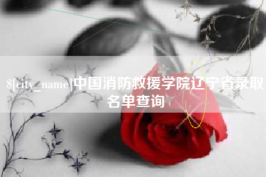 抚顺中国消防救援学院辽宁省录取名单查询