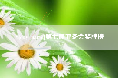 抚顺第七届亚冬会奖牌榜