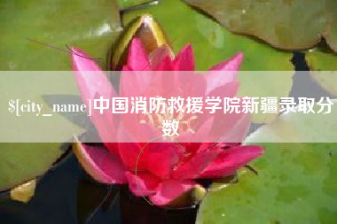 抚顺中国消防救援学院新疆录取分数