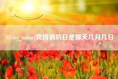 抚顺我国消防日是哪天几月几日