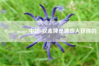 抚顺中国6枚金牌是哪些人获得的