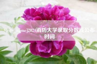 抚顺2024消防大学录取分数线公布时间