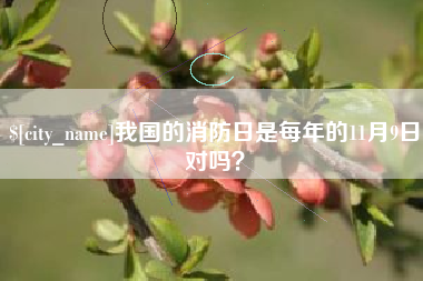 抚顺我国的消防日是每年的11月9日对吗？