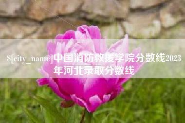 抚顺中国消防救援学院分数线2023年河北录取分数线