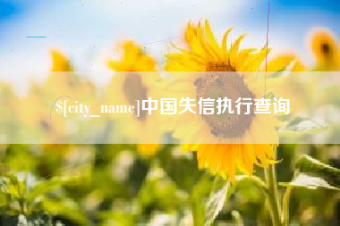 抚顺中国失信执行查询