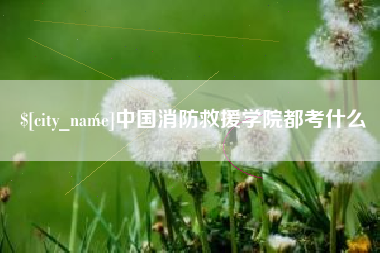 抚顺中国消防救援学院都考什么