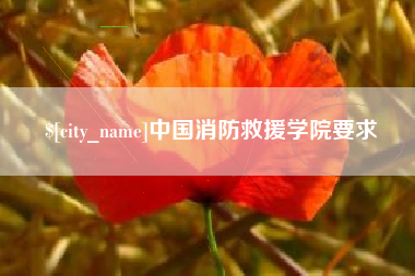 抚顺中国消防救援学院要求