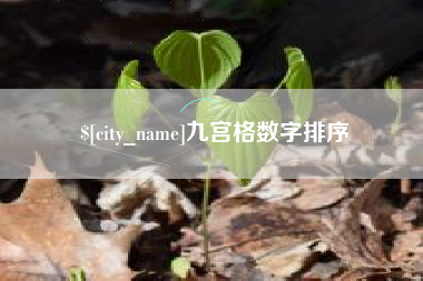 抚顺九宫格数字排序