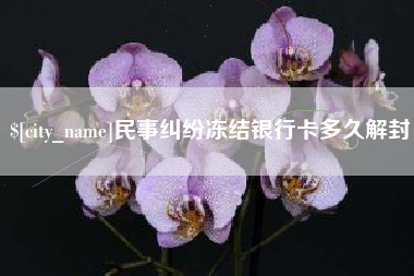 抚顺民事纠纷冻结银行卡多久解封