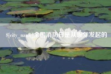 抚顺全国消防日是从哪年发起的