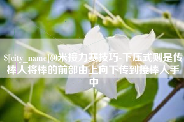 抚顺60米接力赛技巧-下压式则是传棒人将棒的前部由上向下传到接棒人手中
