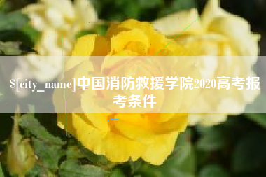 抚顺中国消防救援学院2020高考报考条件