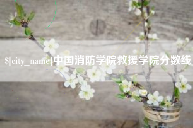 抚顺中国消防学院救援学院分数线